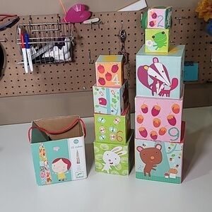 FREE with Purchase Cardboard Forest Themed Stacking Boxes Numbers Shapes